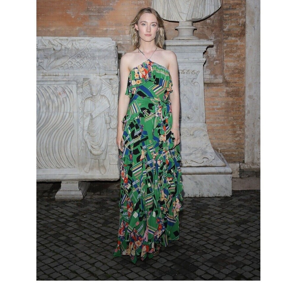 NWT. $7959 Gucci Pre-Fall 2019 RUNWAY Dress.IT46/ US 10 green green